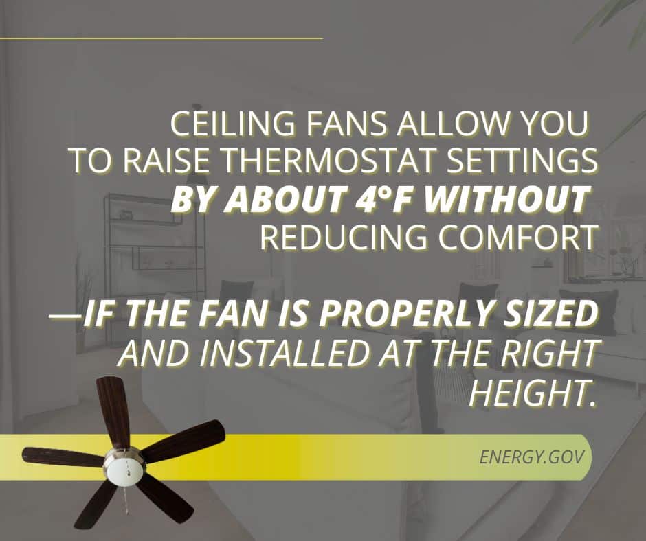 ceiling fan stat why a size chart matters