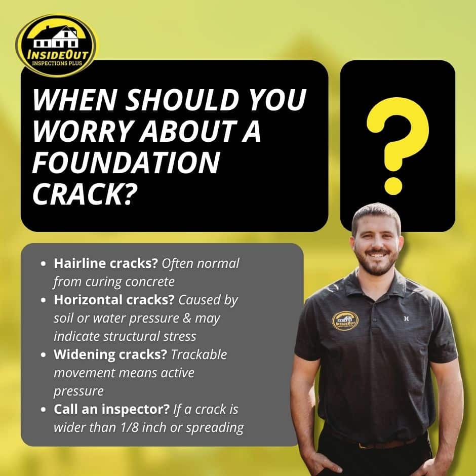 meanings and urgency of horizontal and other foundation cracks