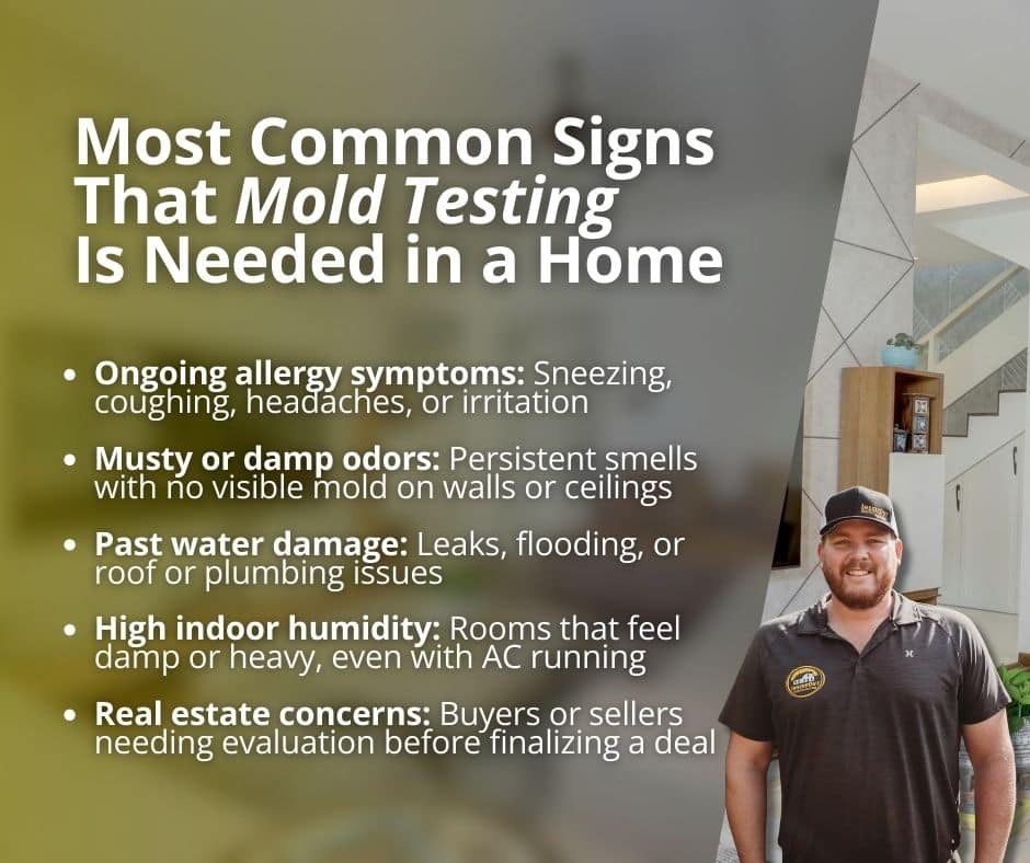 signs your home needs indoor air quality or mold testing